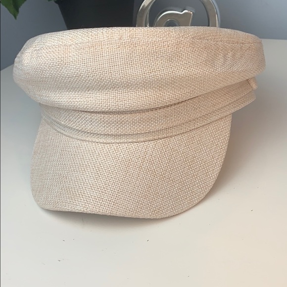 Military Style Hat with Band and Button Detail - Picture 7 of 9